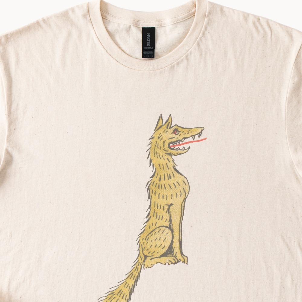 Vintage Cartoon Monster Graphic Tee Yellow Reptile Design